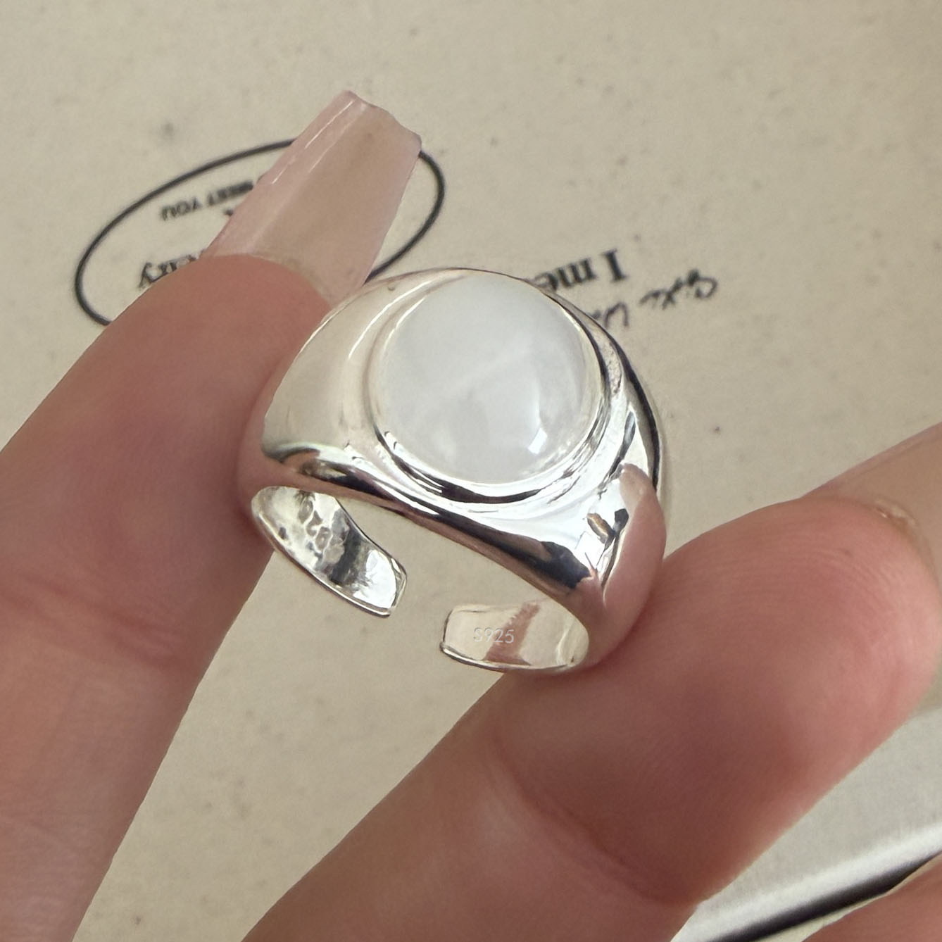 Vintage Fashion Rings For Women - 여성을위한 925 스털링 실버 반지 간단한