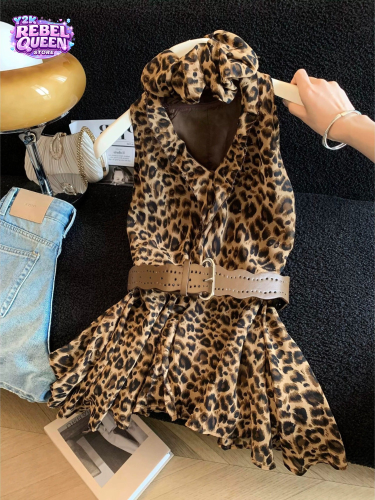 Vintage Fashion Look - Y2K 프랑스 빈티지 폴카 도트 민소매