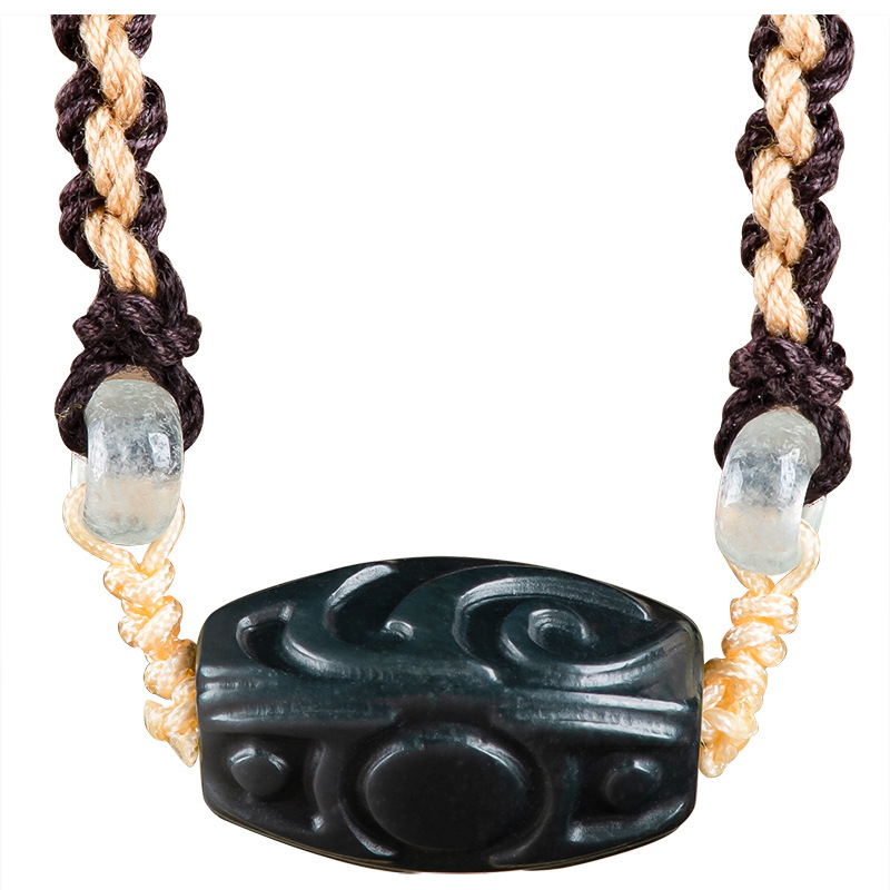 Vintage Fashion Jewelry Necklaces - 헤티안 옥 조각 비즈 펜던트 목걸이