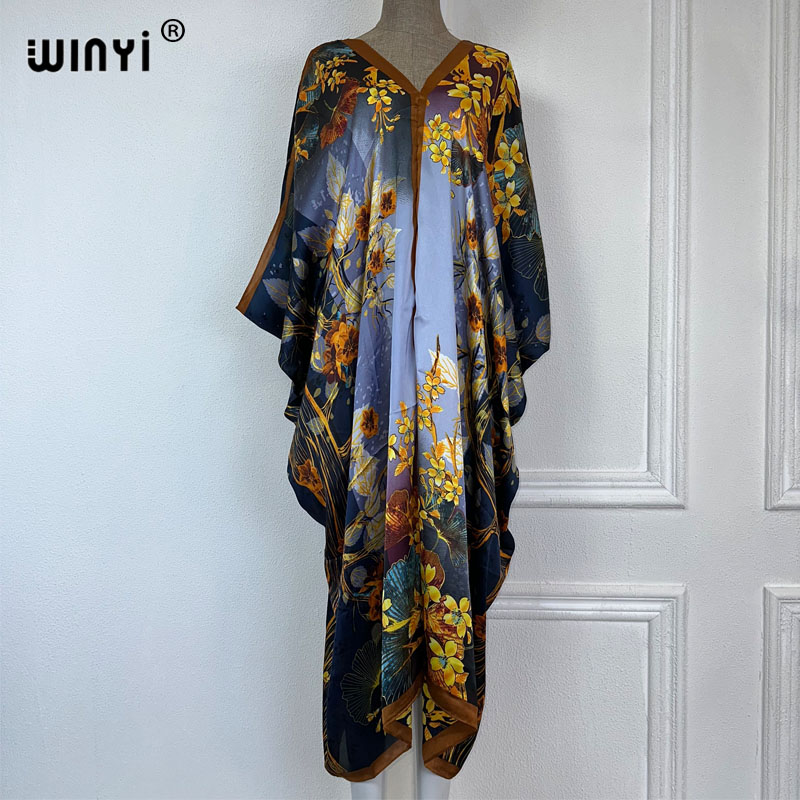 Vintage Fashion Years - WINYI 2023 V넥 아프리카 패션 여성