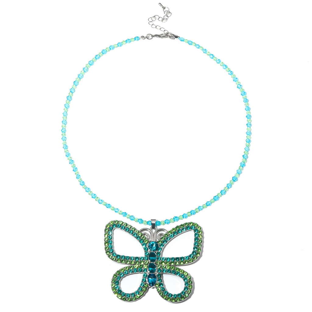 Vintage Fashion Necklace - 스런치로 30 제나 과장된 나비 펜던트