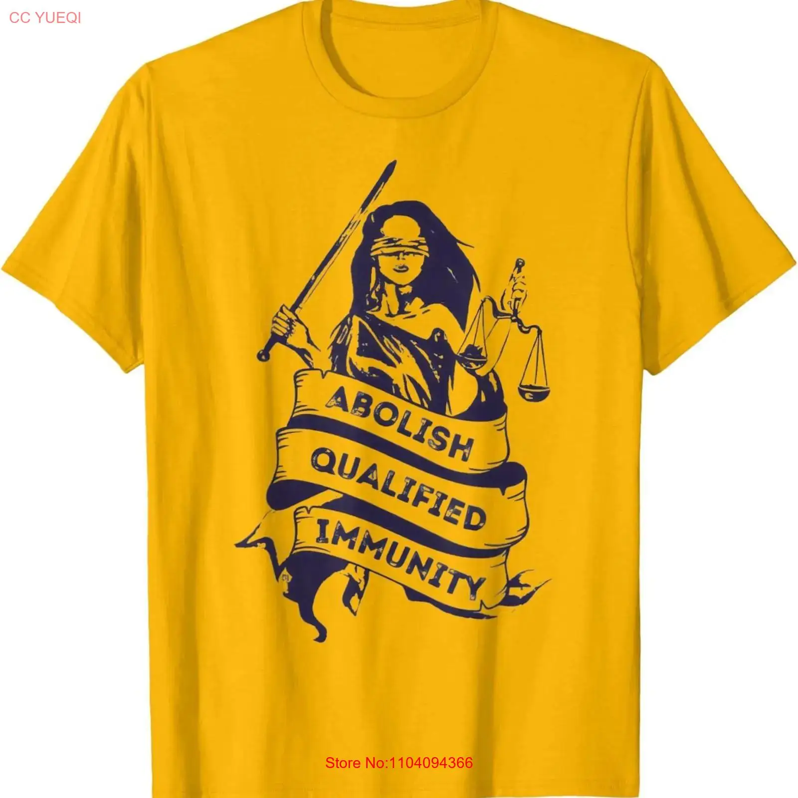 Vintage Fashion Knitwear - Abolish Qualified Immunity T 셔츠 빈티지
