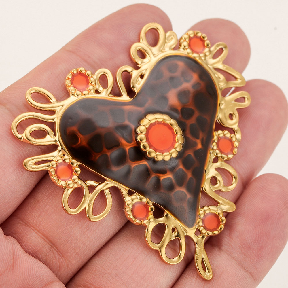Vintage Fashion Jewelry Necklaces - 2개 55MM 스테인리스 스틸 빈티지 대형