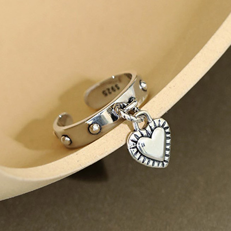 Vintage Fashion Rings For Women - 여성 커플을위한 925 스털링 실버 러브
