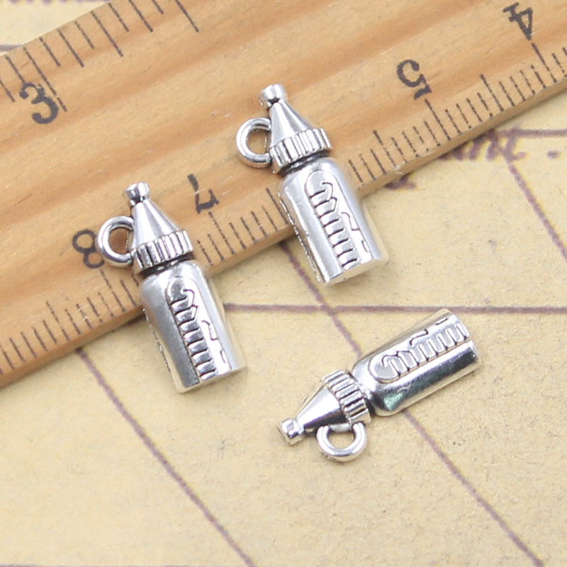 30pcs 매력 아기 병 먹이 병 17x8mm 골동품  - Vintage Fashion Finds 리뷰 및 가격