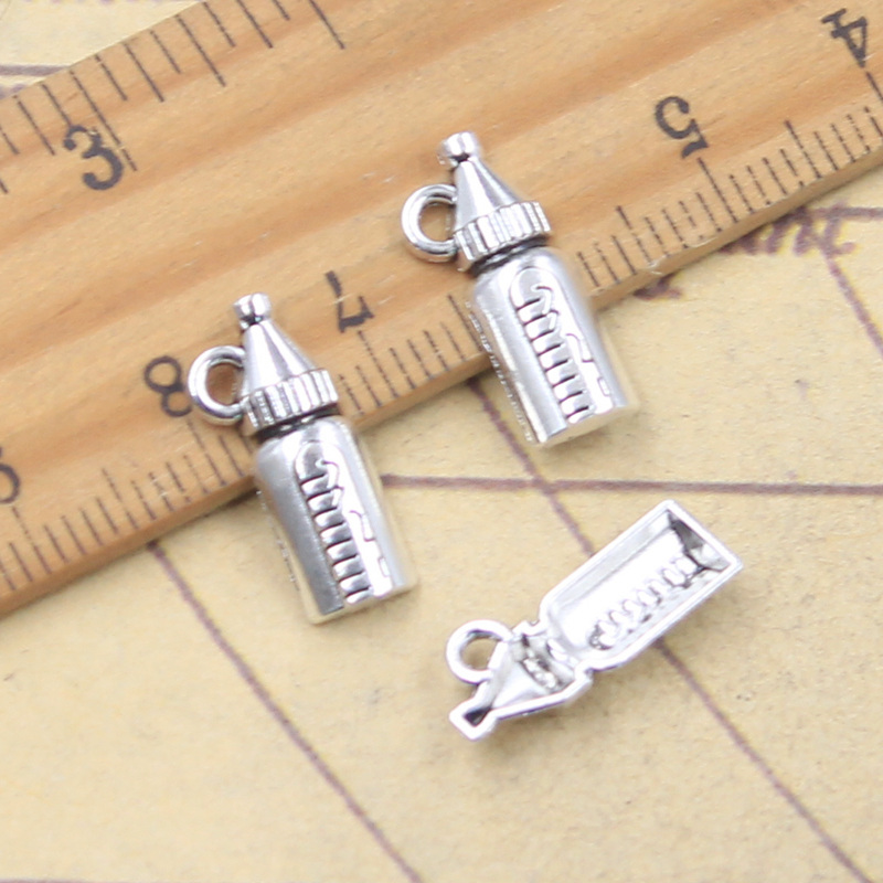 30pcs 매력 아기 병 먹이 병 17x8mm 골동품  - Vintage Fashion Finds 리뷰 및 가격