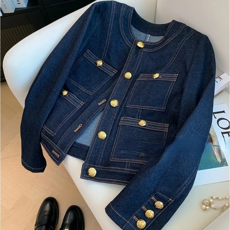 한국 스타일 캐주얼 데님 코트 여성용 빈티지 데님 재킷 - Vintage Fashion Korea 리뷰 및 가격