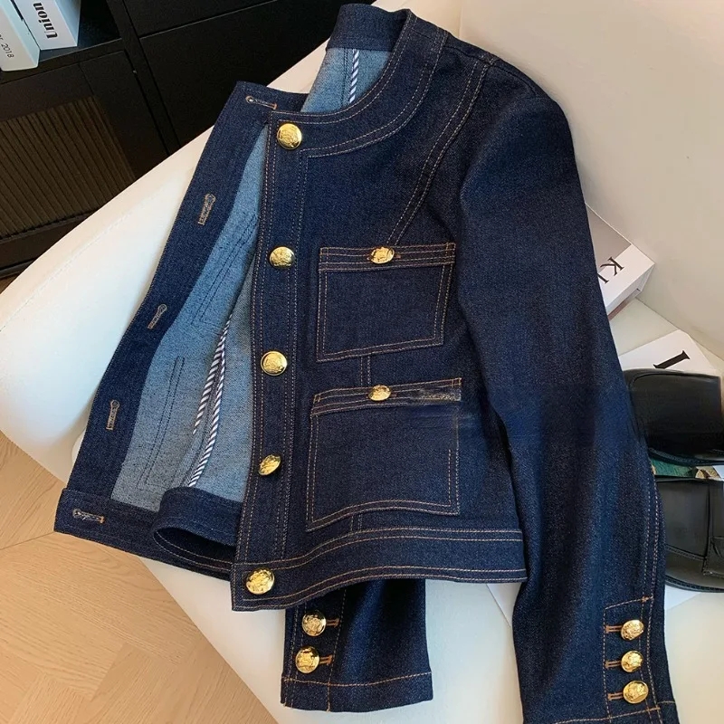 한국 스타일 캐주얼 데님 코트 여성용 빈티지 데님 재킷 - Vintage Fashion Korea 리뷰 및 가격
