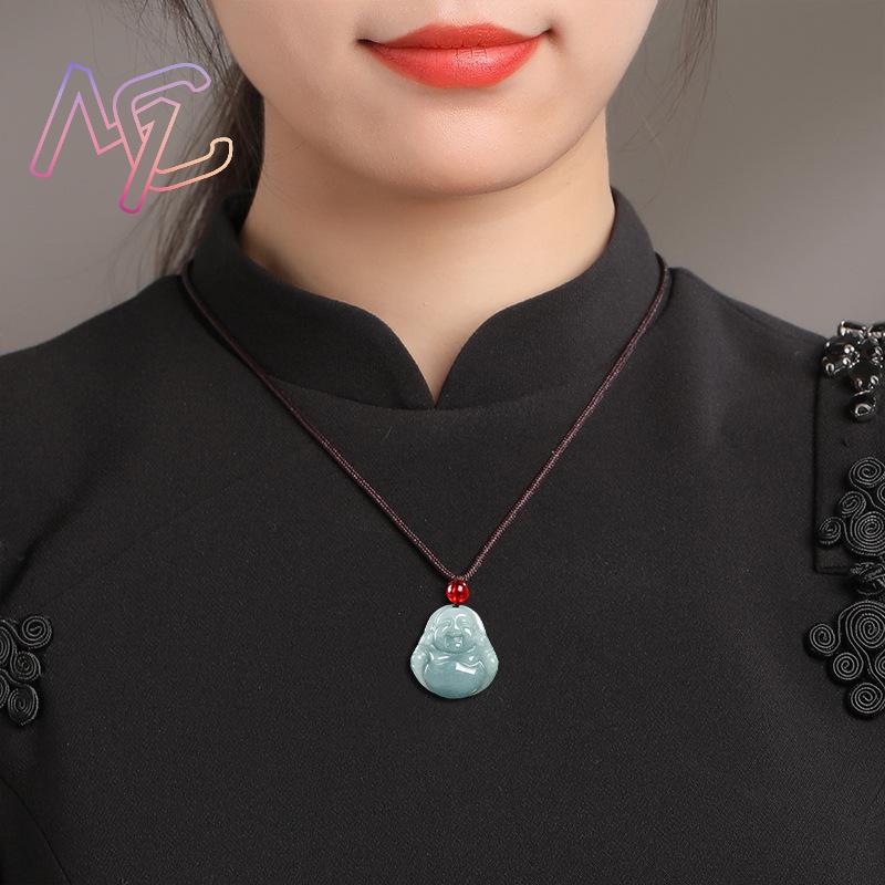 미얀마 경옥 관음 부처님 펜던트 목걸이 빈티지 천연 보 - Vintage Fashion Jewelry Necklaces 리뷰 및 가격