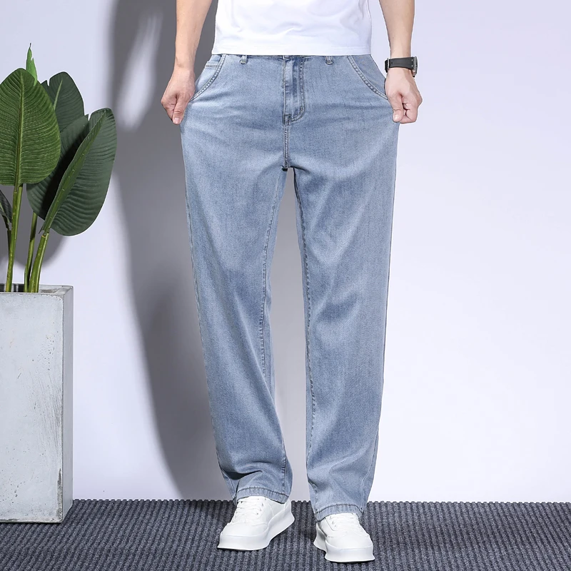 부드러운 남성 리오 셀 헐렁한 청바지 얇은 여름 통기성 - Vintage Fashion Korea 리뷰 및 가격
