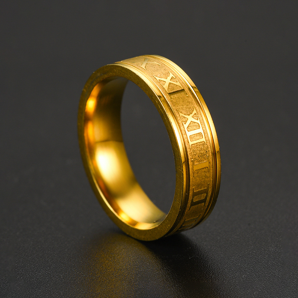빈티지 로마 숫자 멋진 스테인리스 스틸 반지 세트 여성 - Vintage Fashion Rings For Women 리뷰 및 가격