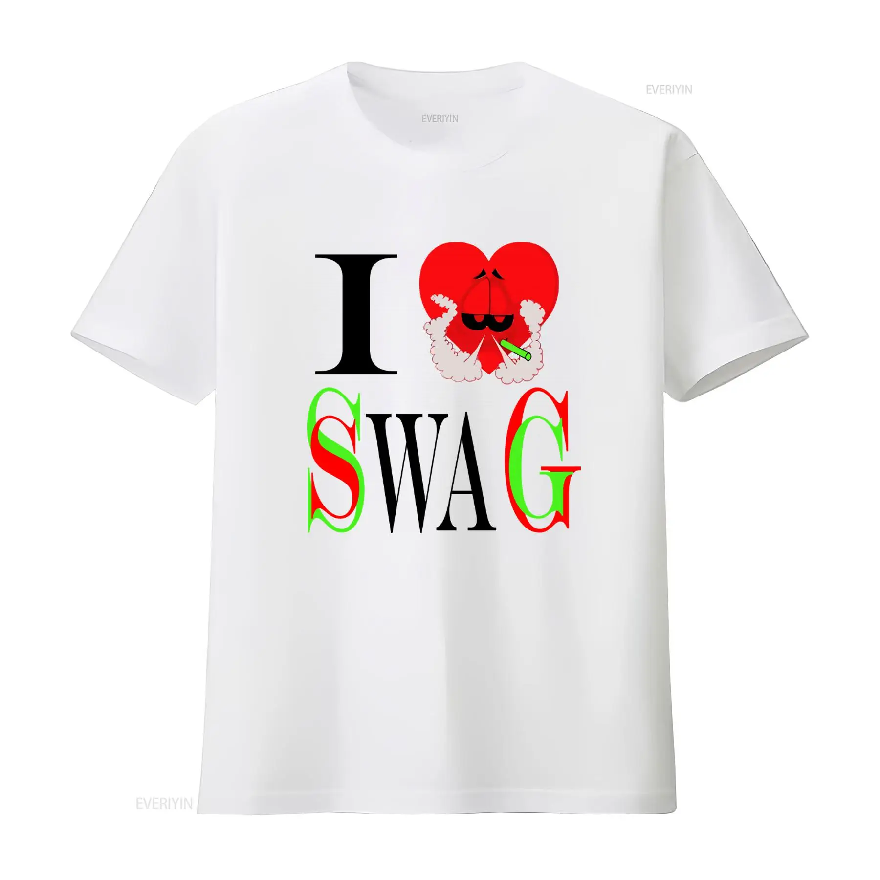 I Swag 하트 프린트 티셔츠 레트로 스타일 트렌디한 - Vintage Fashion Look 리뷰 및 가격