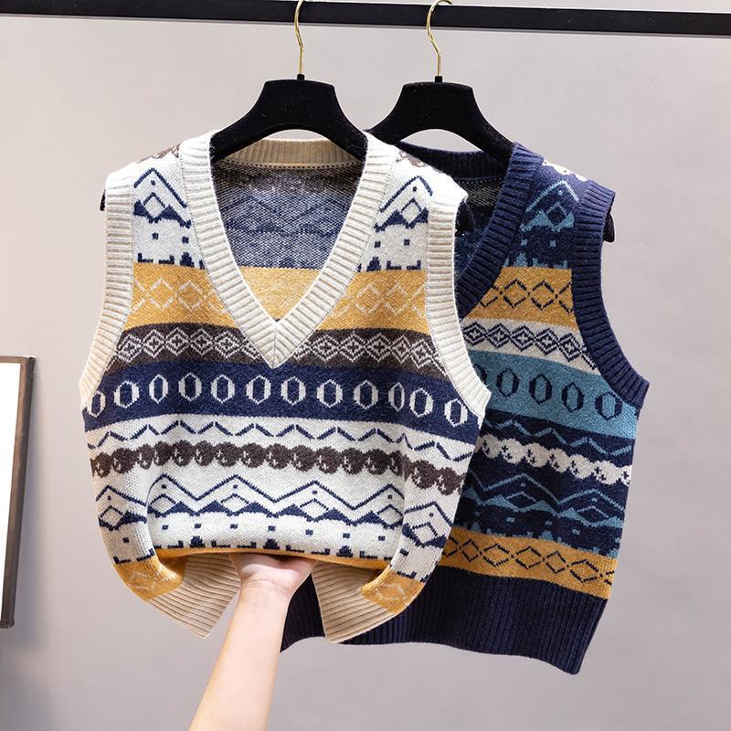 패션 니트 조끼 여성용 가을/겨울 2025 신상 한국판 - Vintage Fashion Newtown 리뷰 및 가격