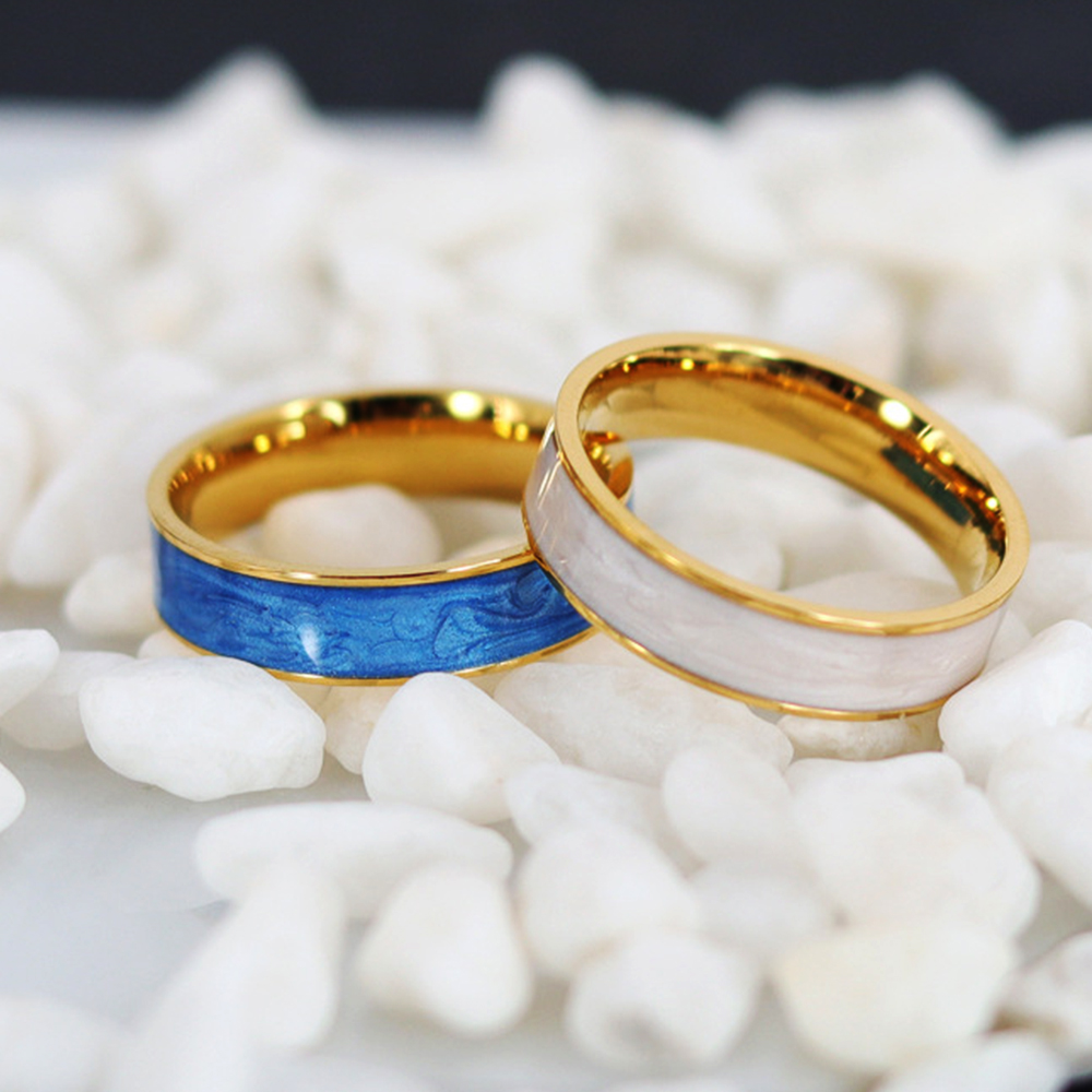 새로운 빈티지 다채로운 드립 화이트 에나멜 유약 금속  - Vintage Fashion Rings For Women 리뷰 및 가격