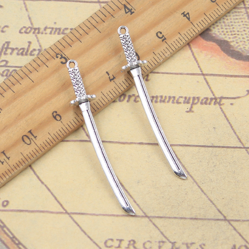 20pcs 매력 Katana 칼 49x8mm 골동품 실 - Vintage Fashion Finds 리뷰 및 가격