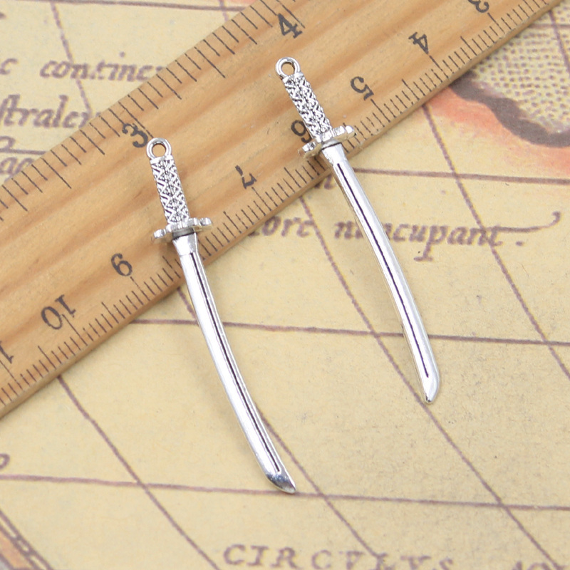 20pcs 매력 Katana 칼 49x8mm 골동품 실 - Vintage Fashion Finds 리뷰 및 가격