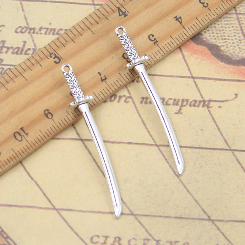 20pcs 매력 Katana 칼 49x8mm 골동품 실 - Vintage Fashion Finds 리뷰 및 가격
