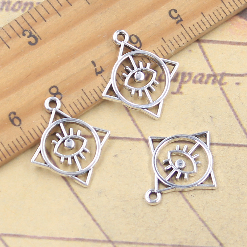 20pcs 매력 광장 라운드 눈 20x18mm 골동품  - Vintage Fashion Finds 리뷰 및 가격