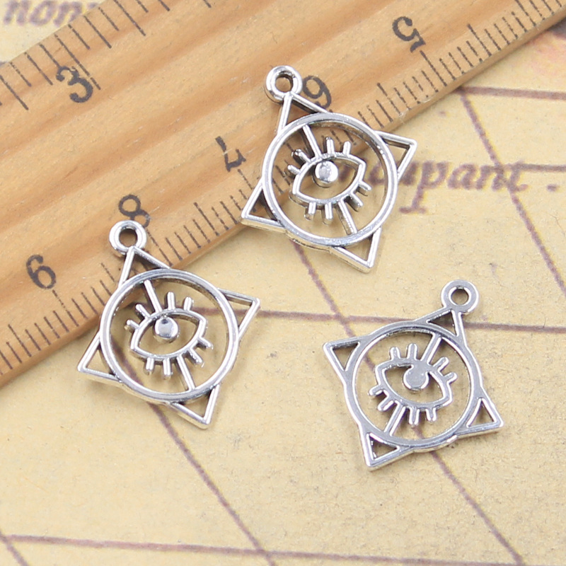 20pcs 매력 광장 라운드 눈 20x18mm 골동품  - Vintage Fashion Finds 리뷰 및 가격
