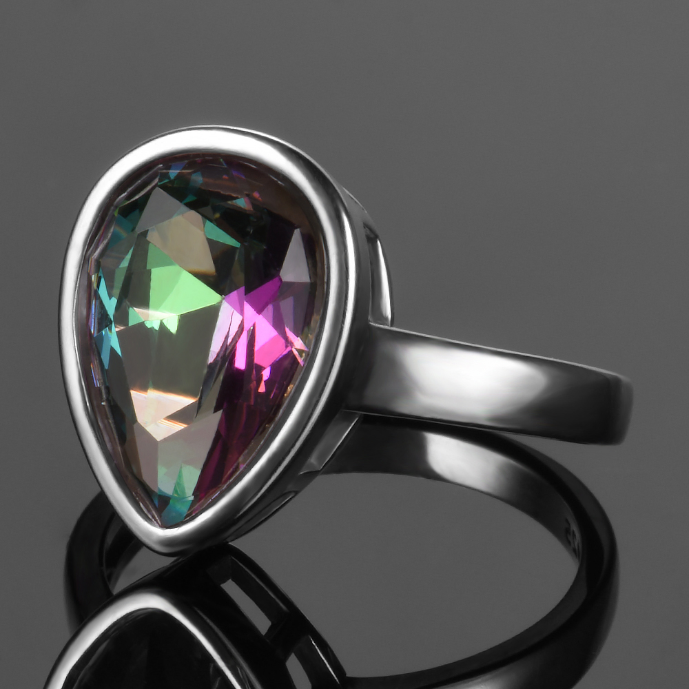 여성을위한 패션 S925 실버 반지 9*13mm 물방울 - Vintage Fashion Rings For Women 리뷰 및 가격