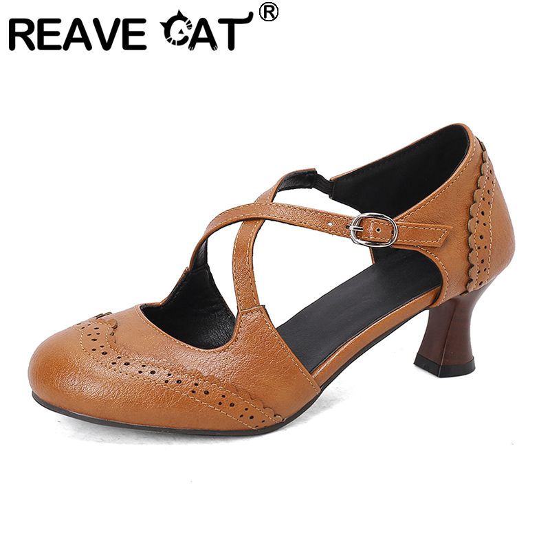 REAVE CAT 여성용 빈티지 데일리 펌프스, 32  - Vintage Fashion Designers 리뷰 및 가격