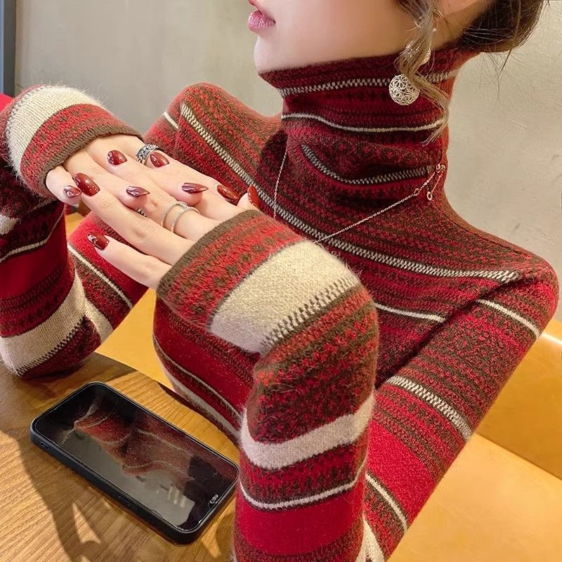 긴소매 대비 컬러 올매치 빈티지 풀오버 탑 가을 겨울  - Vintage Fashion Years 리뷰 및 가격