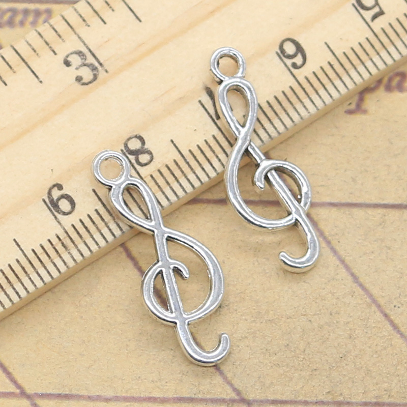 20개입 음악 노트 참 25x9mm 앤티크 실버 컬러  - Vintage Fashion Finds 리뷰 및 가격