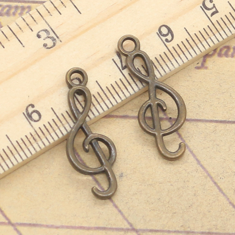 20개입 음악 노트 참 25x9mm 앤티크 실버 컬러  - Vintage Fashion Finds 리뷰 및 가격