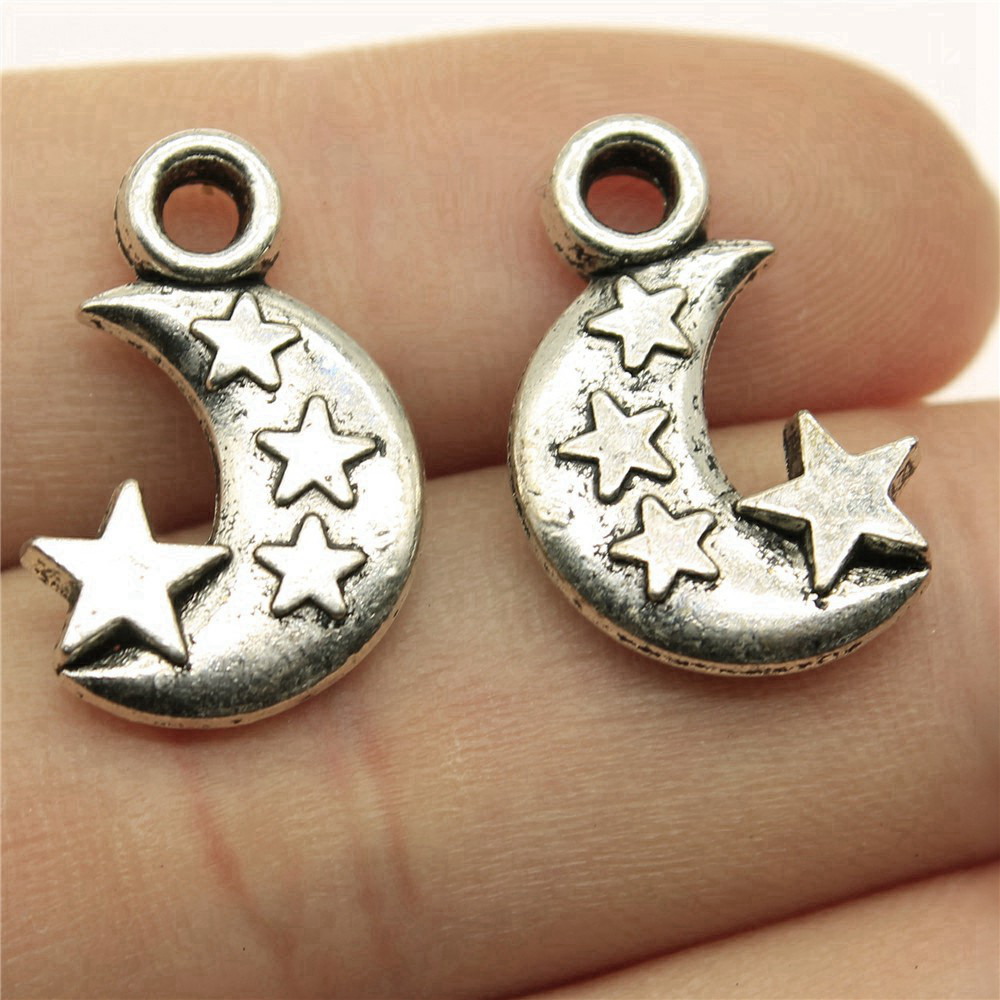 새겨진 초승달 별 참 펜던트 합금 천상의 신비로운 DI - Vintage Fashion Jewelry Necklaces 리뷰 및 가격