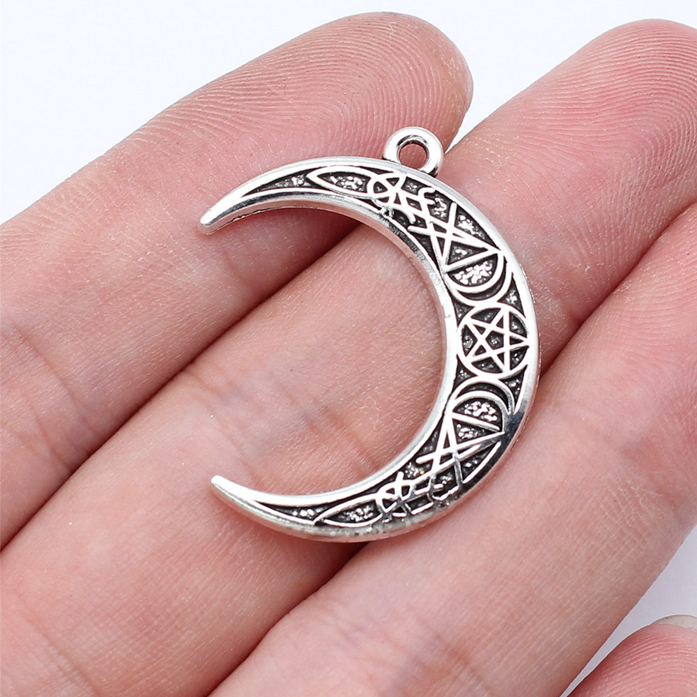 새겨진 초승달 별 참 펜던트 합금 천상의 신비로운 DI - Vintage Fashion Jewelry Necklaces 리뷰 및 가격