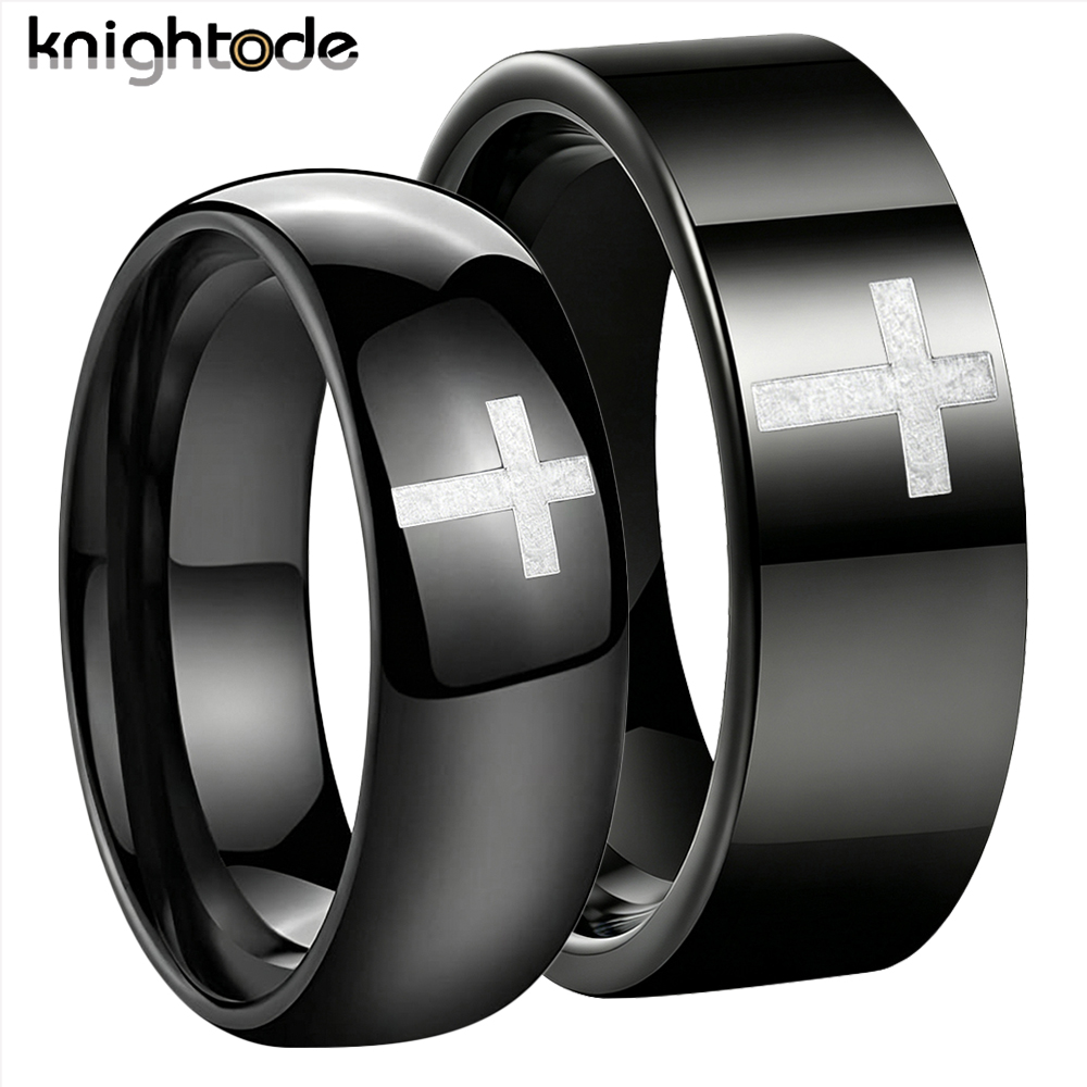 6mm 8mm 크로스 링 텅스텐 카바이드 웨딩 밴드 남 - Vintage Fashion Rings For Women 리뷰 및 가격