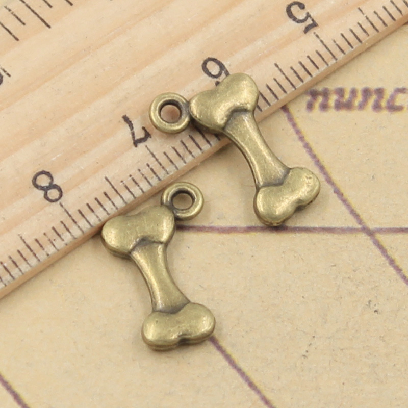 40pcs 매력 개 뼈 16x10mm 골동품 청동 실버 - Vintage Fashion Finds 리뷰 및 가격