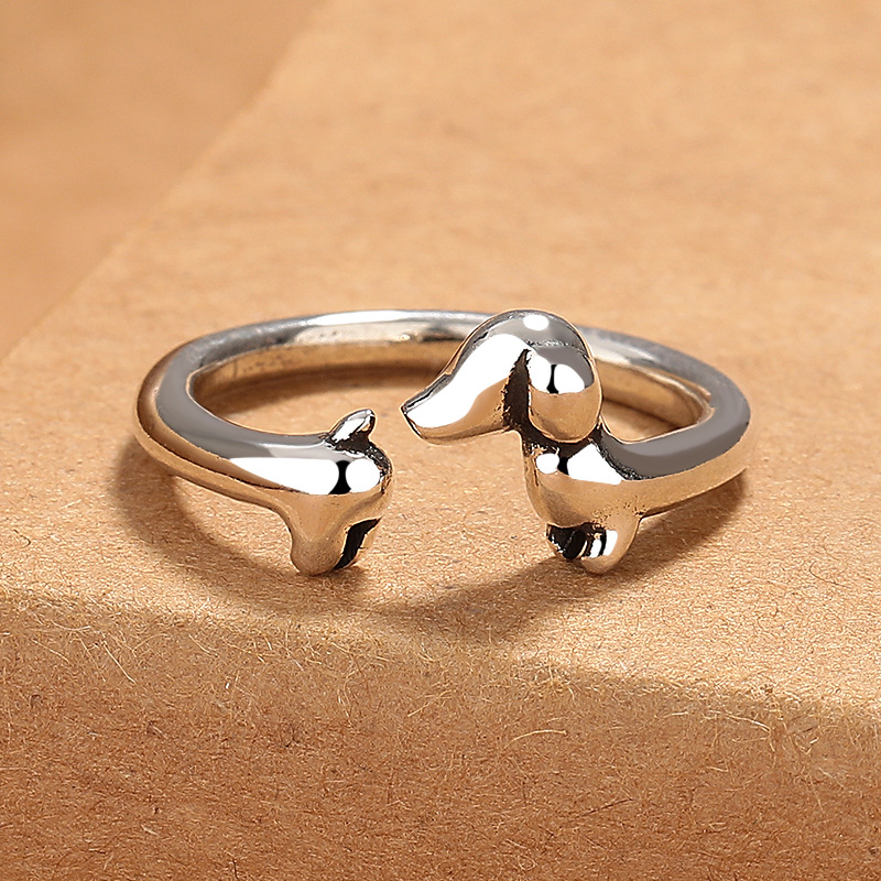 925 스털링 실버 빈티지 반지 여성을위한 귀여운 강아 - Vintage Fashion Rings For Women 리뷰 및 가격