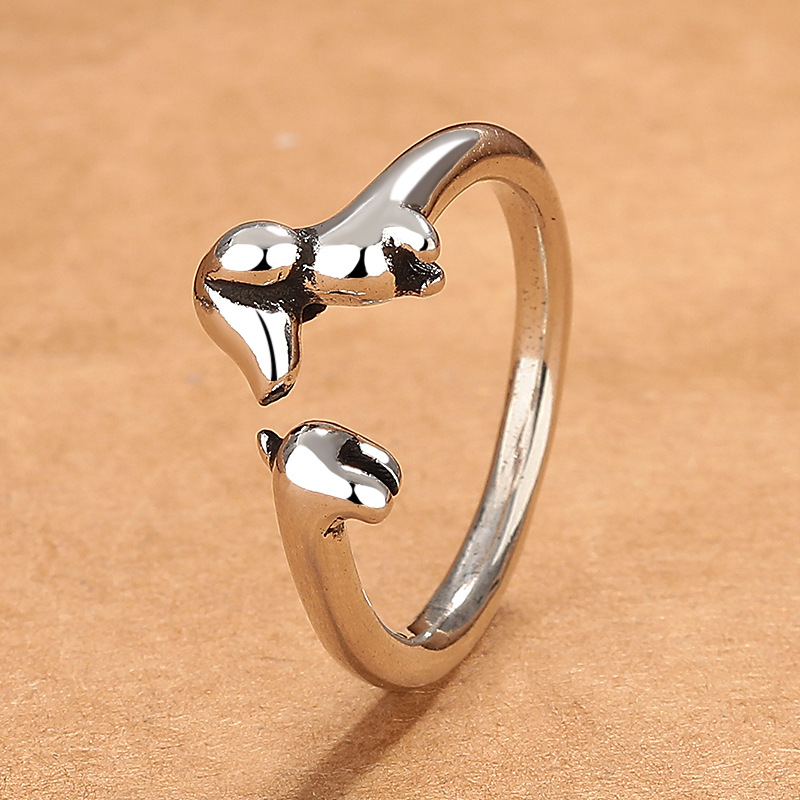 925 스털링 실버 빈티지 반지 여성을위한 귀여운 강아 - Vintage Fashion Rings For Women 리뷰 및 가격