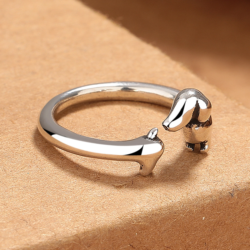 925 스털링 실버 빈티지 반지 여성을위한 귀여운 강아 - Vintage Fashion Rings For Women 리뷰 및 가격