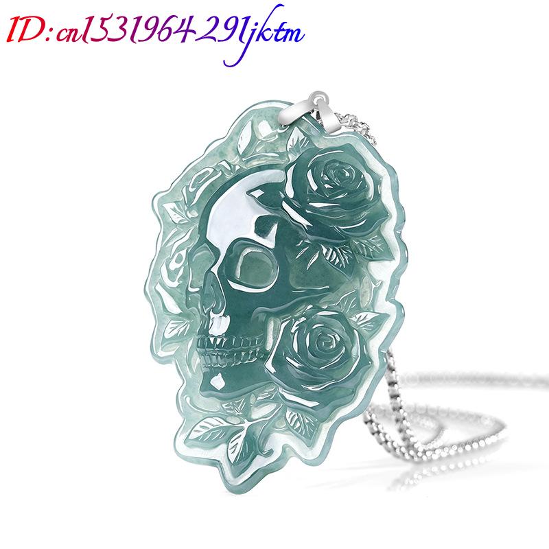 천연 버마산 비취 두개골 펜던트 목걸이 패션 빈티지 9 - Vintage Fashion Necklace 리뷰 및 가격