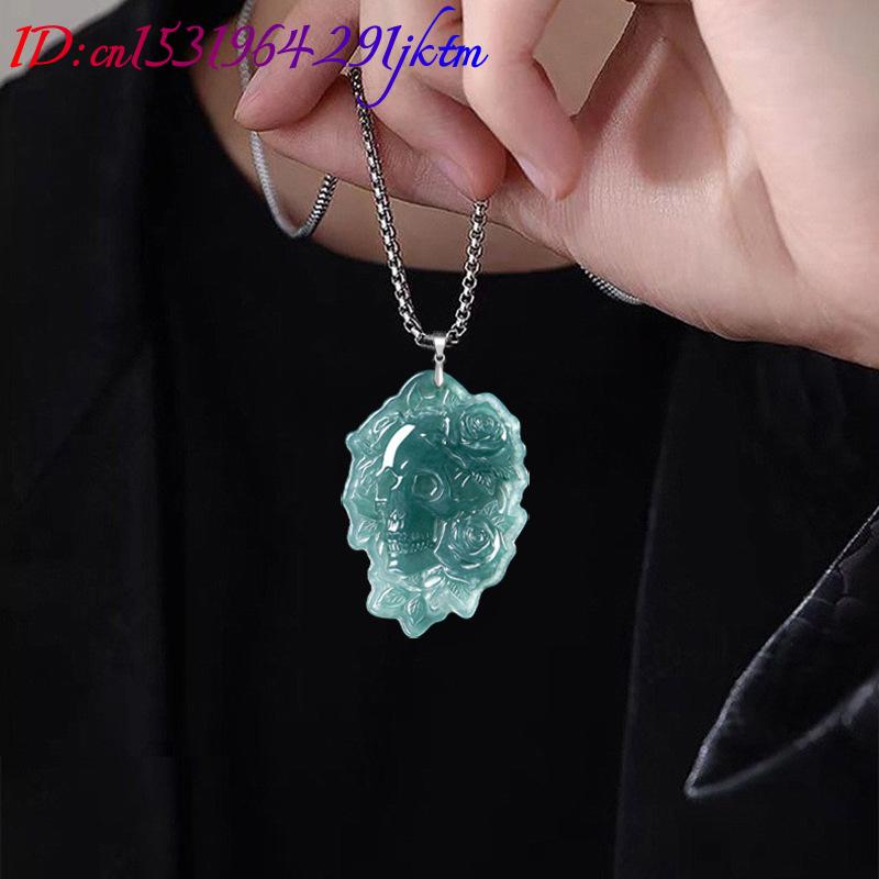 천연 버마산 비취 두개골 펜던트 목걸이 패션 빈티지 9 - Vintage Fashion Necklace 리뷰 및 가격